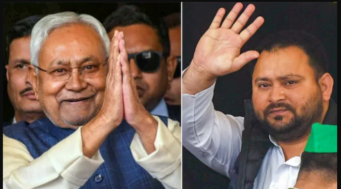 नीतीश कुमार, राजद नेता तेजस्वी यादव फ्लाइट से दिल्ली के लिए हुए रवाना