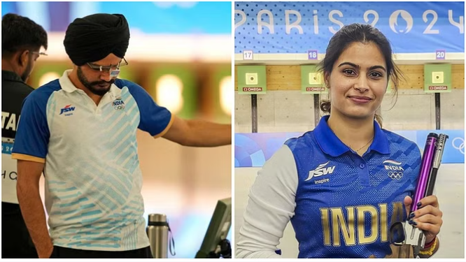 पेरिस ओलंपिक - भारत के लिए एक ही ओलम्पिक में दो पदक दिलाने वाली पहली भारतीय महिला बनी "मनु"
