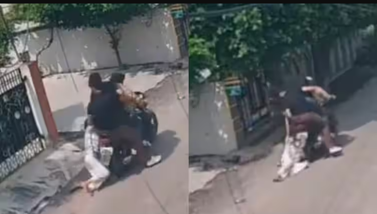 बाइक सवार लुटेरों ने फोन छीनने के चक्कर में लड़की को सड़क पर घसीटा