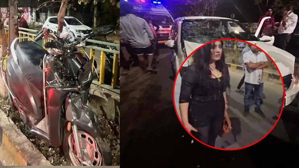 रायपुर में कार हादसे के बाद युवती का हाई वोल्टेज ड्रामा
