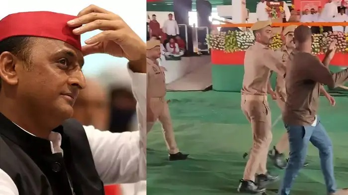 आजमगढ़: अखिलेश यादव के कार्यक्रम में सुरक्षा में सेंध