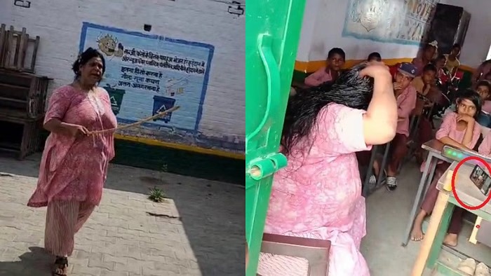 बुलंदशहर: सहायक शिक्षिका ने क्लास में की तेल की मालिश, बजाए फिल्मी गाने