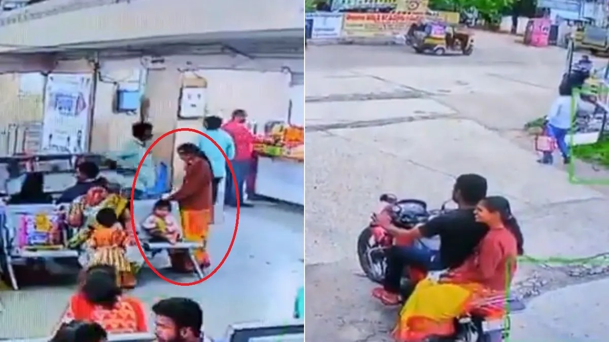 तेलंगाना: मां ने 15 महीने के मासूम को बस स्टैंड पर छोड़ा, प्रेमी के साथ बाइक पर फरार, सीसीटीवी में कैद हुई घटना